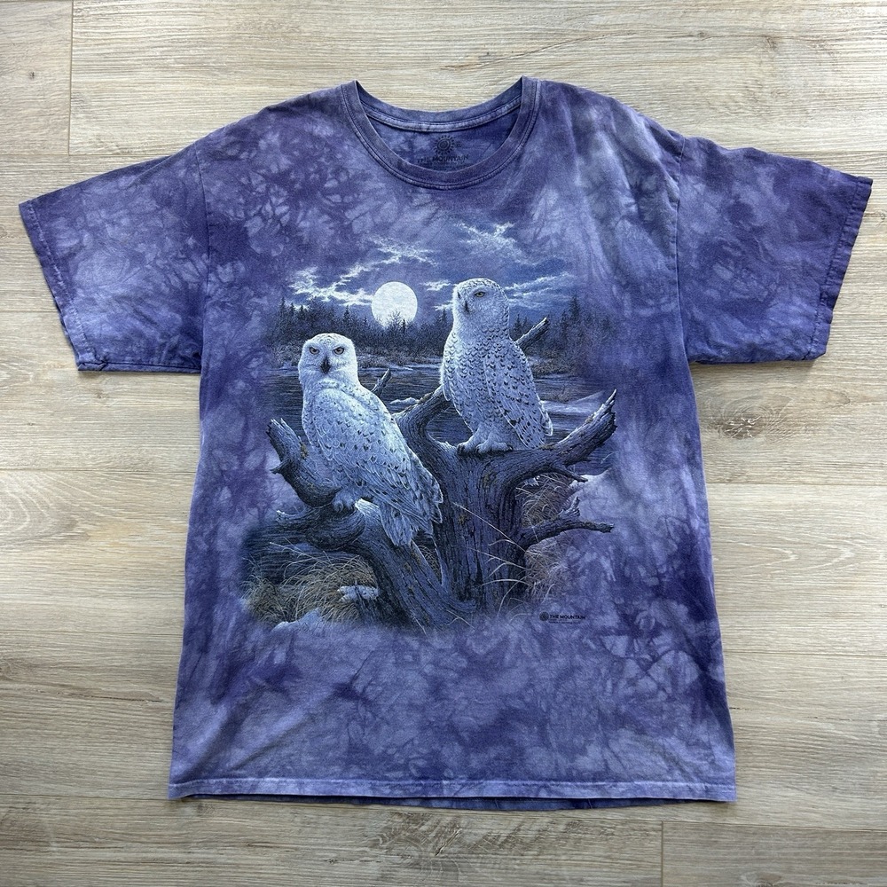 Vintage 1999 The Mountain Shirt Mens XL Blue Owl Niagara Falls Canada Nature **